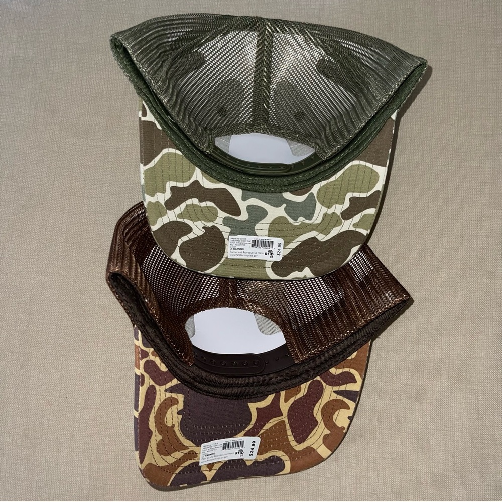 NEW! Two Camo men’s duck hunting -Trucker Hat - Brown and Green - Picture 2 of 4